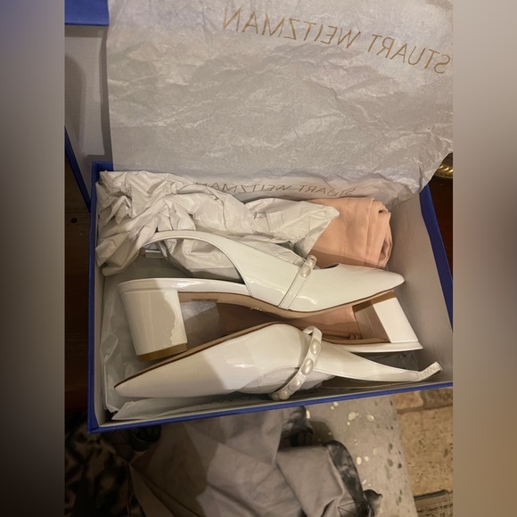 Stuart Weitzman Pearlita 50 Block Slingback, size 9.5 wide - Picture 7 of 10